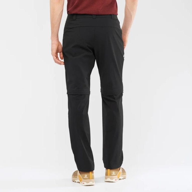 Black Salomon Wayfarer Zip Off Men's Sport Pants | PH 65710E